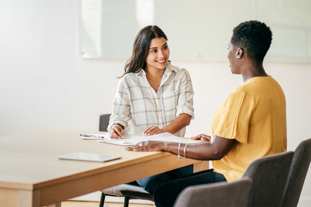 women in a meeting