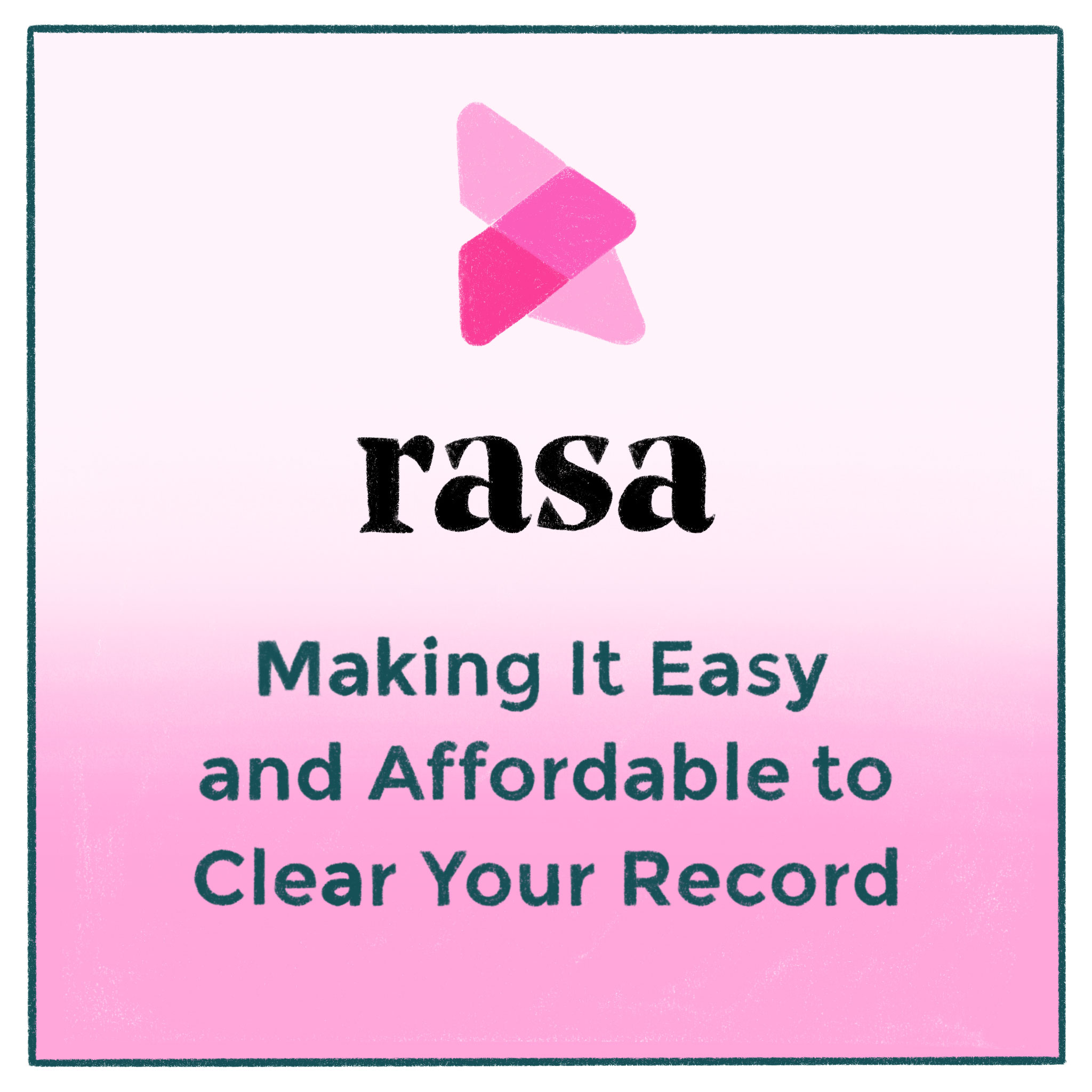 Image: Illustrated Rasa logo: Making It Easy and Affordable to Clear Your Record 