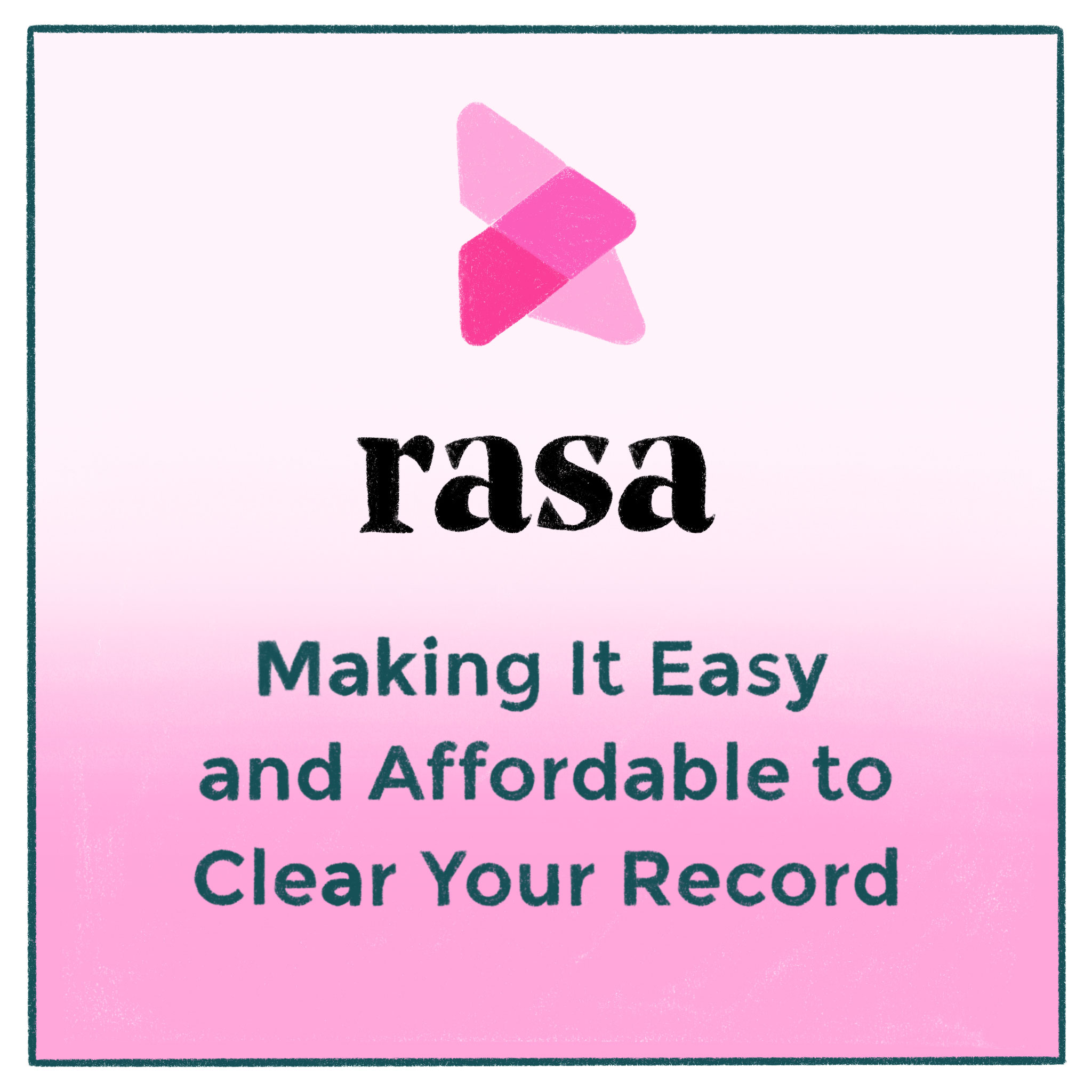 Image: Illustrated Rasa logo: Making It Easy and Affordable to Clear Your Record