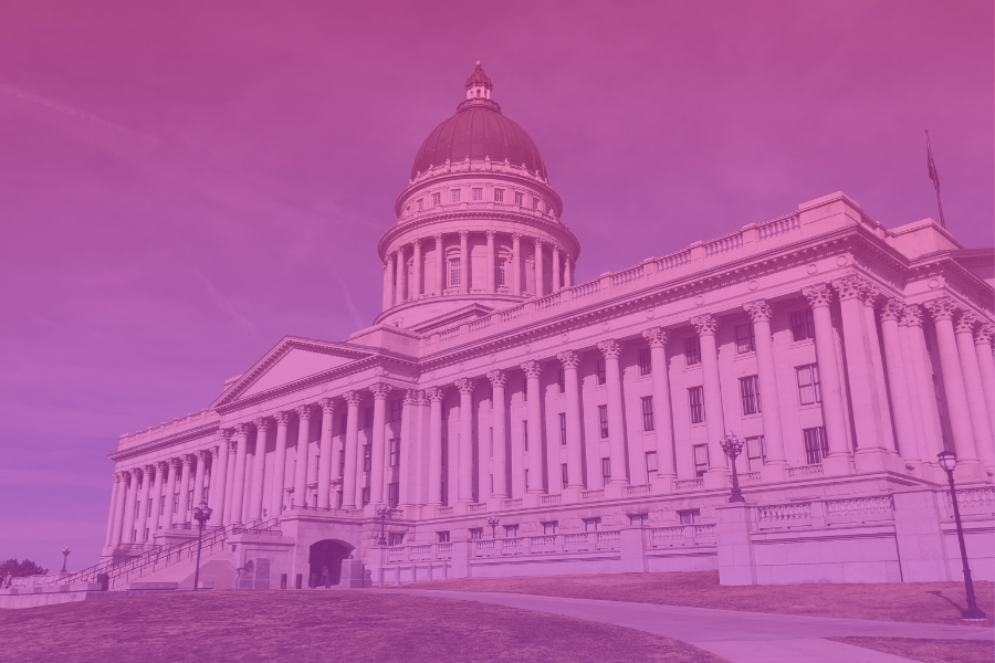 Photo of the exterior of the Utah State Capitol building