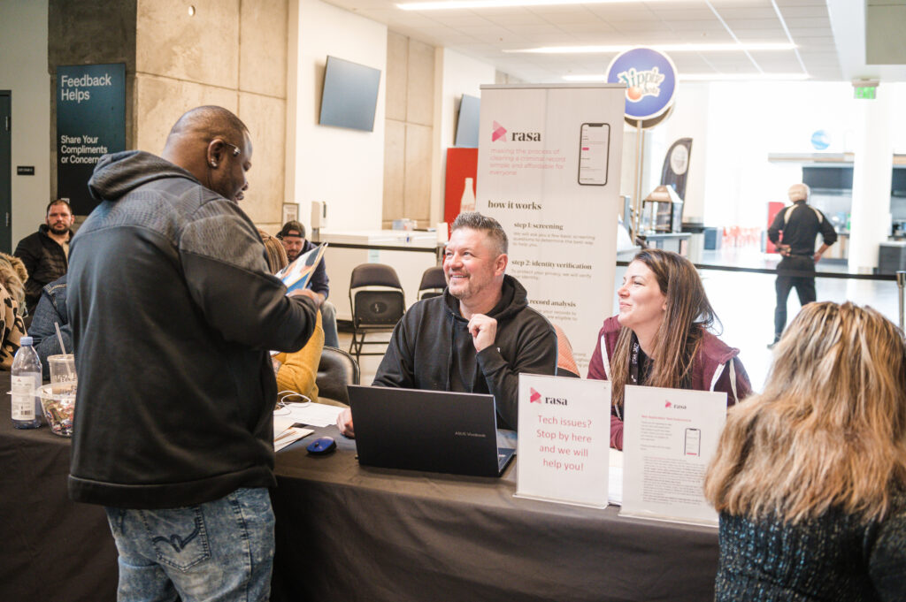 Rasa information table at 2023 Utah Jazz Clean Slate Summit
