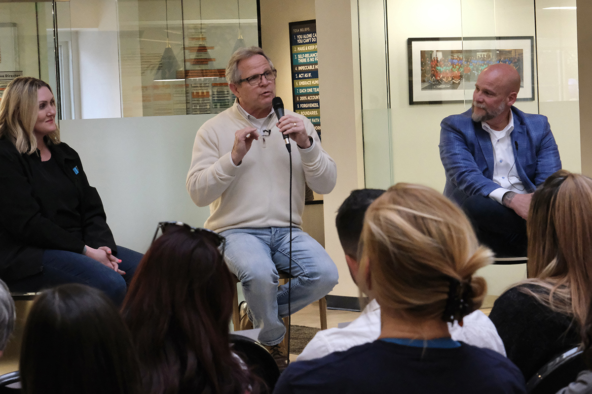 Brian speaking at the Rasa Clean Slate Utah Second Chance Hiring Panel in April 2023