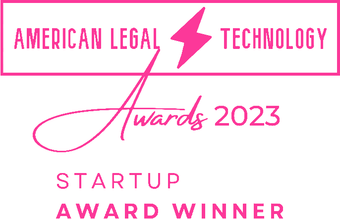 Award Badge. Text reads: American Legal Technology Awards 2023 Startup Award Winner